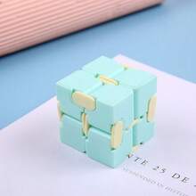 1pc Infinite Cube Stress Reliever, Macaron Pocket Cube, Mini Flipping Cube, First Day Of School - Multicolor - View 4