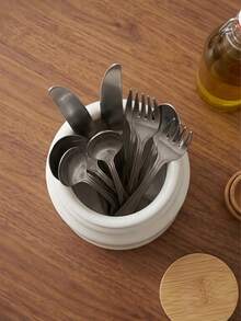 American Country Minimalist Style Tableware Organizer, Ins Style Thickened Sturdy Easy To Clean, Large Capacity Can Store Full Set Of Spoons, Forks And Knives, Suitable For Home Dining Table, Baking Countertop, Light Meal Shop Counter - Multicolor - View 5