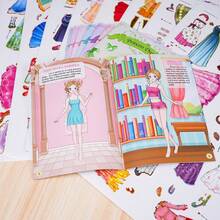 Aktivitas Mendandani Putri untuk Anak Perempuan dengan Stiker, Permainan Mencocokkan Gaya Karakter dengan Pakaian Fantasi dan Tema Membaca Interaktif - Aktivitas Mendandani Putri dengan Stiker - View 5