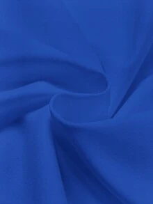Letter Print - Casual And Breathable Crew Neck, Summer Clothes For Hot Weather, Machine Washable And Dry Cleanable, Versatile For Casual Or Informal Looks - In Stock - Blue - View 2