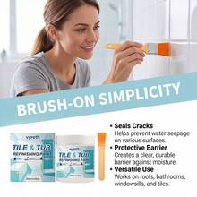 1pc 300g/10.58oz Tile & Bathtub Refinishing Paint With Brush, Water-Based Bathtub Refinishing Coating, Waterproof & Scratch-Resistant Ceramic Repair Agent - Tile and Bathtub Refinish Paint - View 10