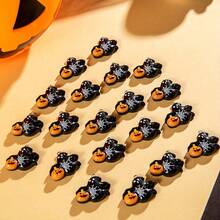 5/10pcs Cartoon Cute Halloween Ghost Pumpkin DIY Necklace Pendant Accessories, Black Ghost Hugging Pumpkin Design, Fashion Bracelet Earring Pendant, Handmade DIY Jewelry Making Supplies Pendant Charms, Perfect For DIY Bracelet, Earring, Ear Ornament, Necklace, Bracelet With Pendant, Bag Pendant And Other Hanging Decorations, Ideal Handmade Craft Accessories - Black Ghost Pendant - View 4