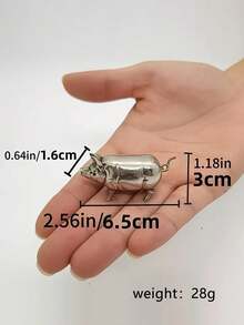 1Pc Antique-Style Pig Mini Tape Measure, Vintage Metal Pig Soft Tape Measure For Sewing And Crafts, Cute Pig Sewing Tape Measure - A - View 8