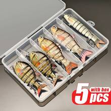 ANFS 5pcs Multi Jointed Swimbaits Fishing Lures Assorted Design For Bass Trout Perch Slow Sinking Lifelike Fishing Lure Kit Swimming Lures Freshwater Saltwater - Multicolor - View 13