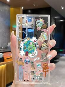 1件全球飛機旅行地圖路標單車護照手機殼 軟性保護套 適用於 Honor、Galaxy A04e/12/A13/A14/A34/A50/A52/A53/A54/S21/S22/S23/S24/S25/S25Ultra/S25FE/S26/S26 PLUS/S26 ULTRA/S26 EDGE/ 6A/7A/8A/ 12T/13T/15T/15 TPRO，[國際版非本地版] - 無色 - 查看 5