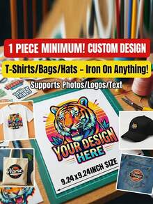 Custom Iron On Transfers, DTF Transfer Film, Personalized Heat Transfer Sticker For T Shirts Bags Hats Pillows Clothes, DIY Photo Logo Text, Wedding Gifts, Birthday, Mother's Day, Father's Day, Graduation, Gift For Him, Ready To Press, Unique Gift - Multicolor - View 2