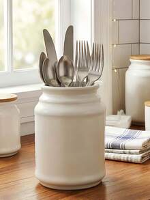 American Country Minimalist Style Tableware Organizer, Ins Style Thickened Sturdy Easy To Clean, Large Capacity Can Store Full Set Of Spoons, Forks And Knives, Suitable For Home Dining Table, Baking Countertop, Light Meal Shop Counter - Multicolor - View 3