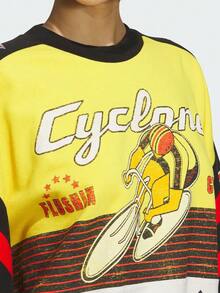 Adidas Originals Men's CYCLING CREW Knit Sweatshirt Without Hood KG3145 - Yellow - View 4