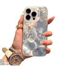 Blue Gold Phantom Is Suitable For Apple 16 Pro Max New Phone Case,  15 Pro Advanced Protective Cover, 17 Pro - 彩銀殼-白色-藍金幻影 - 查看 6