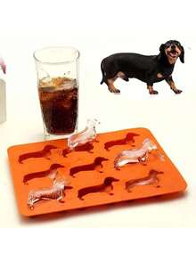 3D Dachshund Chocolate Cake Mold - Suitable For Beer Ice Cubes, Party DIY Gummies, Baking And Cooking Decoration - Brown - View 1