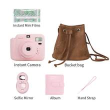 Popoto Instant Camera Set, Includes Selfie Mirror And Camera Storage Bucket Bag, Compact And Portable Essential For Travel, Auto Exposure Built-In Flash, Center-Axis Viewfinder For Offset-Free Photos, Capture Beach Sunset, Summer Party, Graduation Prom Unforgettable Moments (Battery Not Included) - View 14