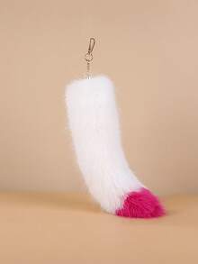 New Personalized Fox Tail Bag Charm, Keychain Tail Pendant, Cute Faux Fur Fox Tail Keychain, Keyring, Bag Accessory, Gift For Valentine's Day, Holiday (Random Color) - Multicolor - View 21