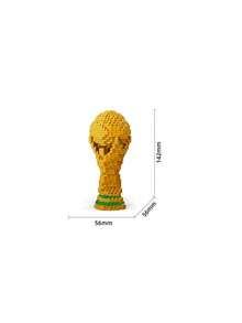 Football Sports Trophy Jersey Compatible Building Blocks World Cup Competition Peripheral Decoration Toy Suitable For Teenagers 14 Years Old And Above Gift Birthday Present - Multicolor - View 7