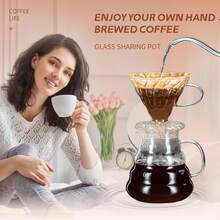 Glass Coffee Server For Drip Coffee Maker, Standard Glass Coffee Carafe, Coffee Pot With Lid, Clear, Available In 360ml, 600ml, And 800ml Sizes - Multicolor - View 6