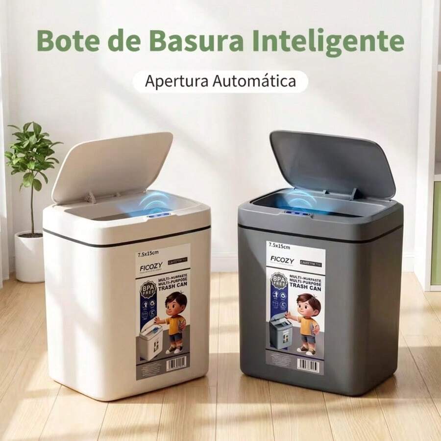 Smart Sensor Bin With Airtight Lid And Odor-Proof Technology, Compatible With Touch Switch, Suitable For Use In Offices/Bathrooms, Waste Bin (Easy To Clean And Durable). - View 1