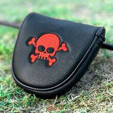 1pc Golf Putter Head Cover - Red Skull Pattern For Putters, Soft PU With Cushioned Lining, Magnetic Closure, Scratch-Resistant, Golf Putter Protective Accessory - Multicolor - View 6