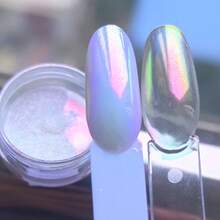 Polvo de Espejo Mágico Aurora Efecto Brillo para Uñas Diseño Decorativo de Arte de Uñas - Albaricoque - Ver 2