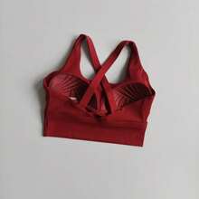 All-In-One Sports Bra Collection, Professional High-Intensity Shockproof Chest Support, Running Bra, Yoga, Fitness, Summer Fabric - Red - View 1