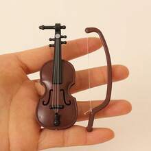 Dollhouse Violin 3D Creative Miniature Toy Ornament Photography Prop Decoration Music Creative Decor - Multicolor - View 2
