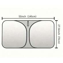 2026 New Car Front Windshield Sun Shade, Heat Insulation Anti-Glare Sun Visor, Summer Silver Titanium Coating Car Sunshade - A - View 10