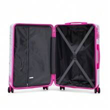 Custom PC Spinner Wheel Suitcase, Hand Luggage Suitcase, With Printed Pattern And Combination Lock - 粉色 - 查看 10
