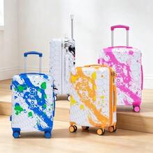 Custom PC Spinner Wheel Suitcase, Hand Luggage Suitcase, With Printed Pattern And Combination Lock - 粉色 - 查看 2