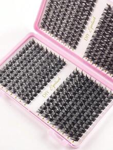384簇 D款 8-16mm 混長 0.07mm 防水水貂毛輕量 DIY 睫毛簇，適合自然到濃艷妝容，適用日常與活動，單簇假睫毛，美妝工具 - D - 查看 6