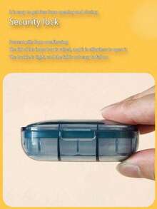 Portable Pill Box With Capsule, Mask, And Hand Sanitizer Patterns, Home And Travel Mini Pill Organizer, Waterproof And Moisture-Proof, Portable Jewelry Box, Travel Pill Box With Large Compartments, Weekly Medication Planner, Daily Medication And Vitamin Storage, Essential For Doctors And Nurses, Emergency Needs, Travel, Hiking, Emergency Rescue, Perfect Gift For Father's Day, Back To School, And Teacher's Day - Multicolor - View 10