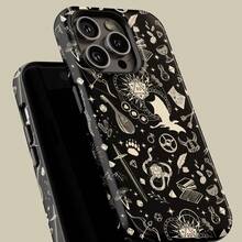 Capa com Design Floral Animals Of The Dark Night para iPhone 17 16 15 14 13 12 11 Pro Max, Capa Floral para Samsung S21 S22 S23 S24 S25 Ultra - Capa resistente com acabamento fosco - Ver 6