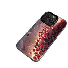 New Red Rose Case Suitable For Apple 16 Pro Max,  15 Pro, And 14 Pro - Silver Casing - Black - New Style With Red Rose Design - View 6