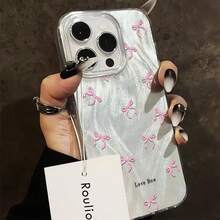 Funda para Teléfono - Elegante Funda Suave con un Pequeño Lazo para iPhone, Incluyendo 7/8 Plus, 16 Pro y 14 Pro Max, Diseñada para Parejas y Disponible en Varios Estilos para Protección Contra Caídas. - Multicolor - Ver 3