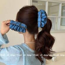 Korean High-End Bow Skirt Hairpin For Women, Simple Temperament, Fashionable Atmosphere, Fabric Half-Tied Hairpin Hair Accessory - A - View 2