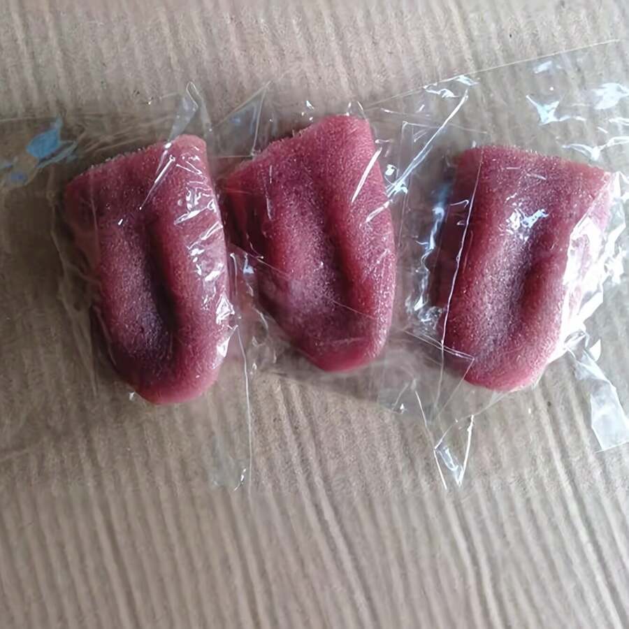 1pc/2pcs/3pcs/4pcs Funny Halloween Prank Tongue - Fake Tongue Prop, Suitable For Costume And Party Decoration, Hand Washable