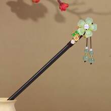 1pc Retro Style Tassel Hair Stick, Chinese Traditional Hanfu Hair Accessory For Bun Updo,Summer,Holiday,Travel,Festival,Birthday - Multicolor B - View 15