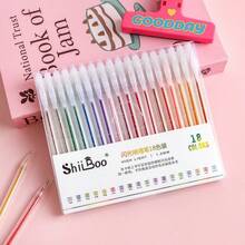 1 Set de Marcadores de Acuarela con Brillo de Colores, Marcadores Capas para Planificador de Estudiantes y Garabatos - Multicolor - Ver 5