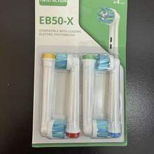 Cabezal de cepillo de dientes eléctrico EB50X con cerdas neutras, punta redonda y rotación, cabezal de repuesto - Ver 6