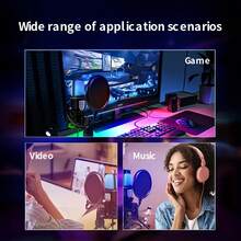 Multifunctional Condenser Metal Microphone With RGB Lighting, USB Plug And Play Gaming Microphone, Suitable For Live Streaming, Voice Calls And Instrument Recording - View 11