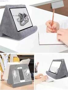 1pc Multifunctional Reading Tablet Stand - Comfortable Reading & Movie Watching Pillow, Durable Material, Bed Tablet Holder, Adjustable Carbon Fiber Tablet Stand, Compressible Angle Reading, Electronic Computer Accessory, Bedside Tablet Support, Bed Reading Stand, Hands-Free Media Access, Bedside Tablet Holder, Adjustable Tablet Stand, Modern Bed Storage, Velvet Texture Pillow - View 7