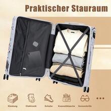 Custom PC Spinner Wheel Suitcase, Hand Luggage Suitcase, With Printed Pattern And Combination Lock - 黑色 - 查看 8