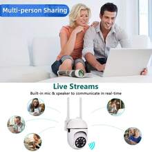 1件/2件/4件 WiFi 監控攝影機,1080p 全高清攝影機,支持 355° 全景旋轉,雙向語音,全彩夜視,遠程控制,室內外安裝;手機 App 即時查看,聖誕節、感恩節及其他節日的完美禮物 - 白色 - 查看 11