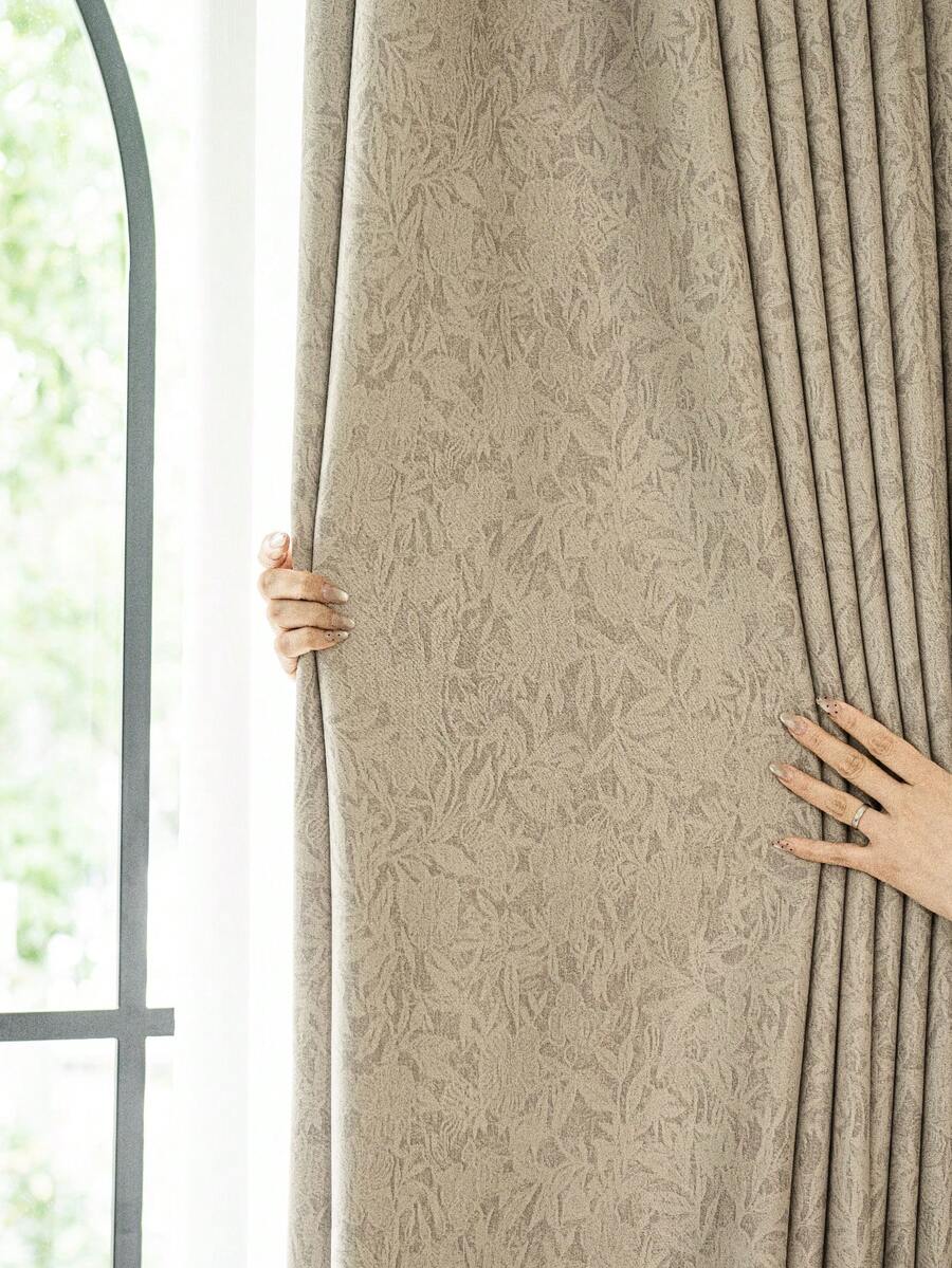 1pc Blackout Thermal Insulated Curtain Fabric - 99% UV Resistant Polyester, Rod Pocket Hanging, Non-Bleachable Plain Weave, Bedroom Art Theme, Coated Blackout Thermal Insulation, Noise Reduction - Perfect For Bedroom, Farmhouse And School Deep Sleep (180g Fabric Weight) - Multicolor - View 1