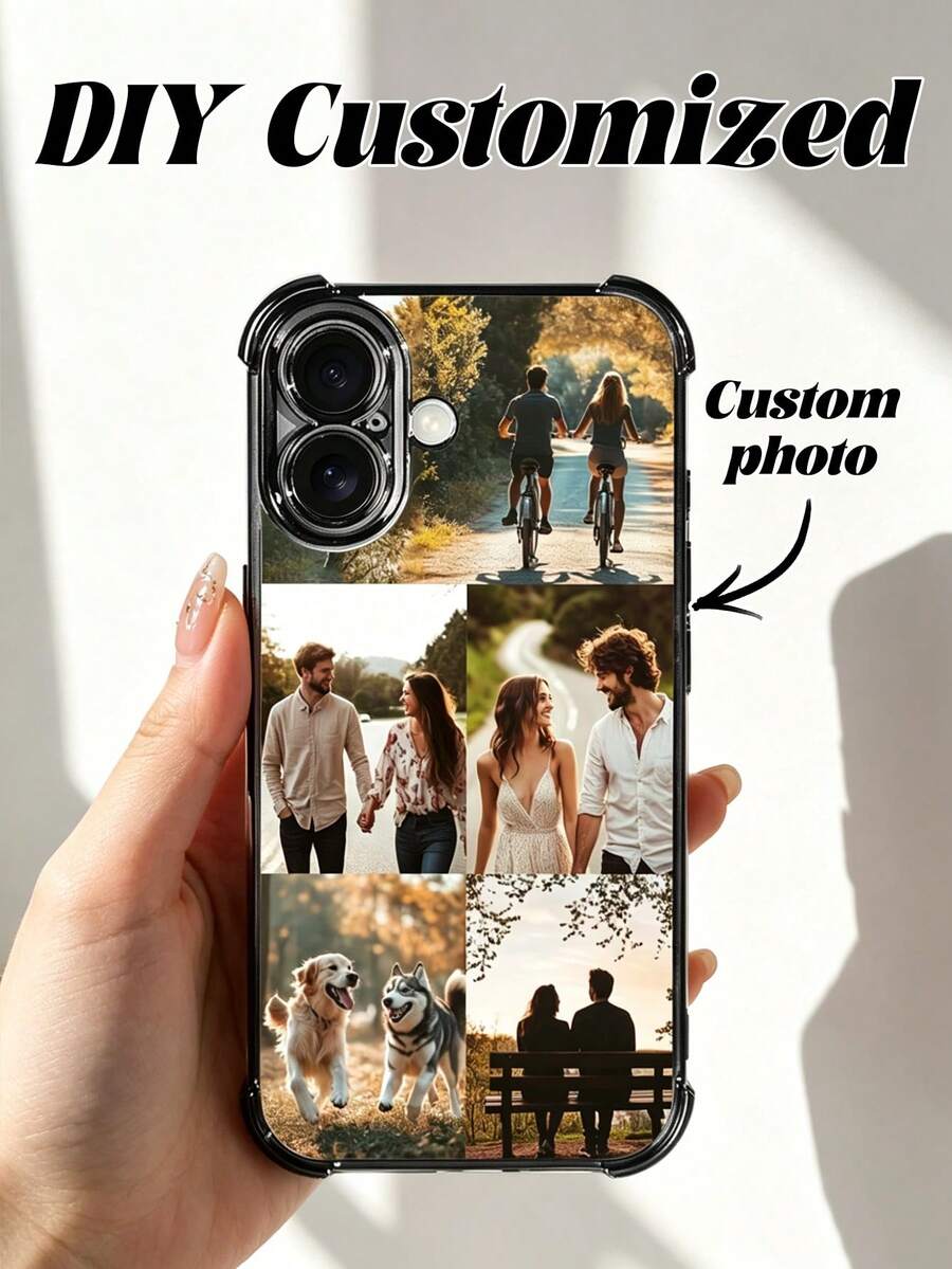 1pc Customized Photo Puzzle Phone Case, Compatible With IPhone 16 Pro Max/16 Plus/16 Pro/17 Pro Max/17 Pro/17/17 Air, Wedding Customized Image, Gift For Couples, Friends, Family, Graduation
