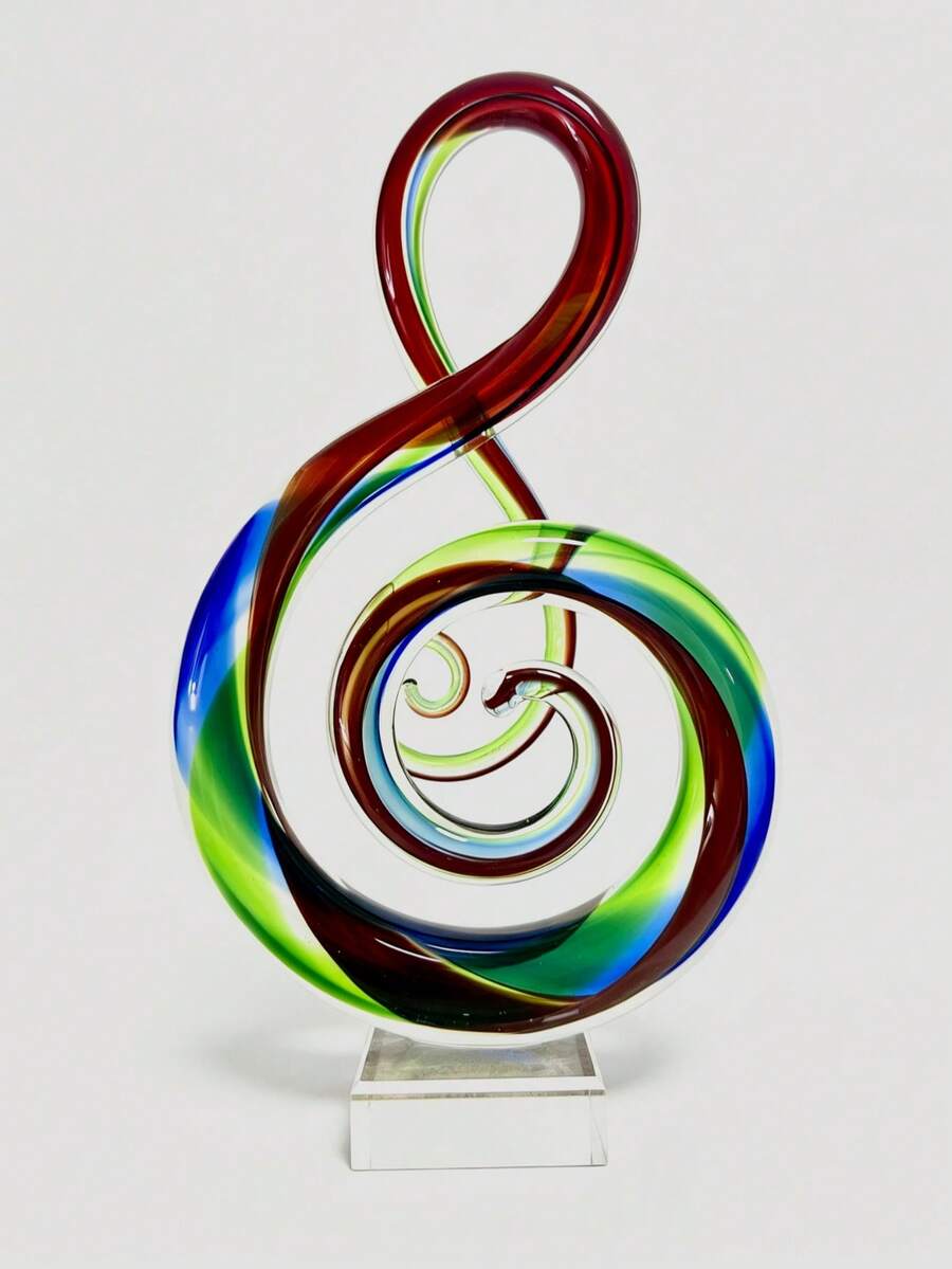 Hand-Blown Colorful Glass Music Symbol Nordic INS Style Home Decor Art Ornament - View 1