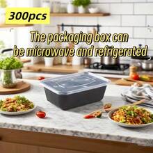 Paquete de 10/30/50, Caja Bento Negra de 26oz con Tapa, Recipiente Rectangular para Almacenamiento de Alimentos, Recipiente Apilable a Prueba de Fugas para Preparación de Comidas, Recipiente para Microondas, Utensilio de Cocina, Accesorio de Cocina, Suministros para Cocina del Hogar - C - Ver 2