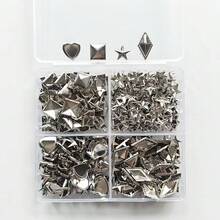122/267Pcs Boxed Studs, Suitable For Clothing, Metal Studs Spikes Rivets, Suitable For Leather Craft Punk Rock Clothing Fashion Belts Bags Shoes Bracelets Collar Accessories (Mixed) - 267PCS Mixed Box Pack - View 7