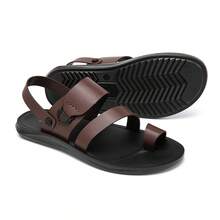 2026 Fashion Casual Toe-Loop Men's Sandals, Versatile & Stylish, Textured Design, Indoor/Outdoor Dual-Use, Practical & Durable - Brown - View 17