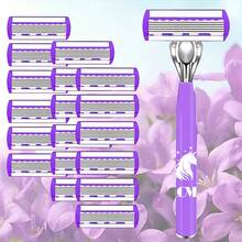 6-Layer Razor For Women & Men - Reusable, Fragrance-Free Blades For Smooth Shaving Of Body Hair, Legs, And Beard, Hair Removal, Face Razor, Shaver For Women - Multicolor - View 2