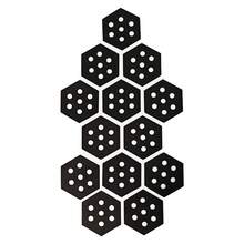 7/12pcs Hexagonal Surfboard Traction Pads, Crocodile Texture Anti-Slip Deck Pads, Waterproof Self-Adhesive Breathable Hollow Hole Surf Foot Grip Pads, Trimmable Surf Accessories Suitable For SUP Paddleboard, Surfboard, Wakeboard, Kayak - Multicolor - View 16