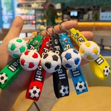 6pcs Football Keychains, Non-Squeezable, Hard Texture, Football Keychain Set, Not A Toy, Bulk Keychains, Gift Bag Fillers, Inspirational Football Key Rings, Football Keychain Gifts, Suitable For Sports Carnival Rewards, Random Colors - Multicolor - View 8