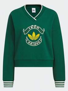 Adidas Originals Women's IH SWEATCREW W Sports Knit Sweatshirt KC5846 - Green - View 2